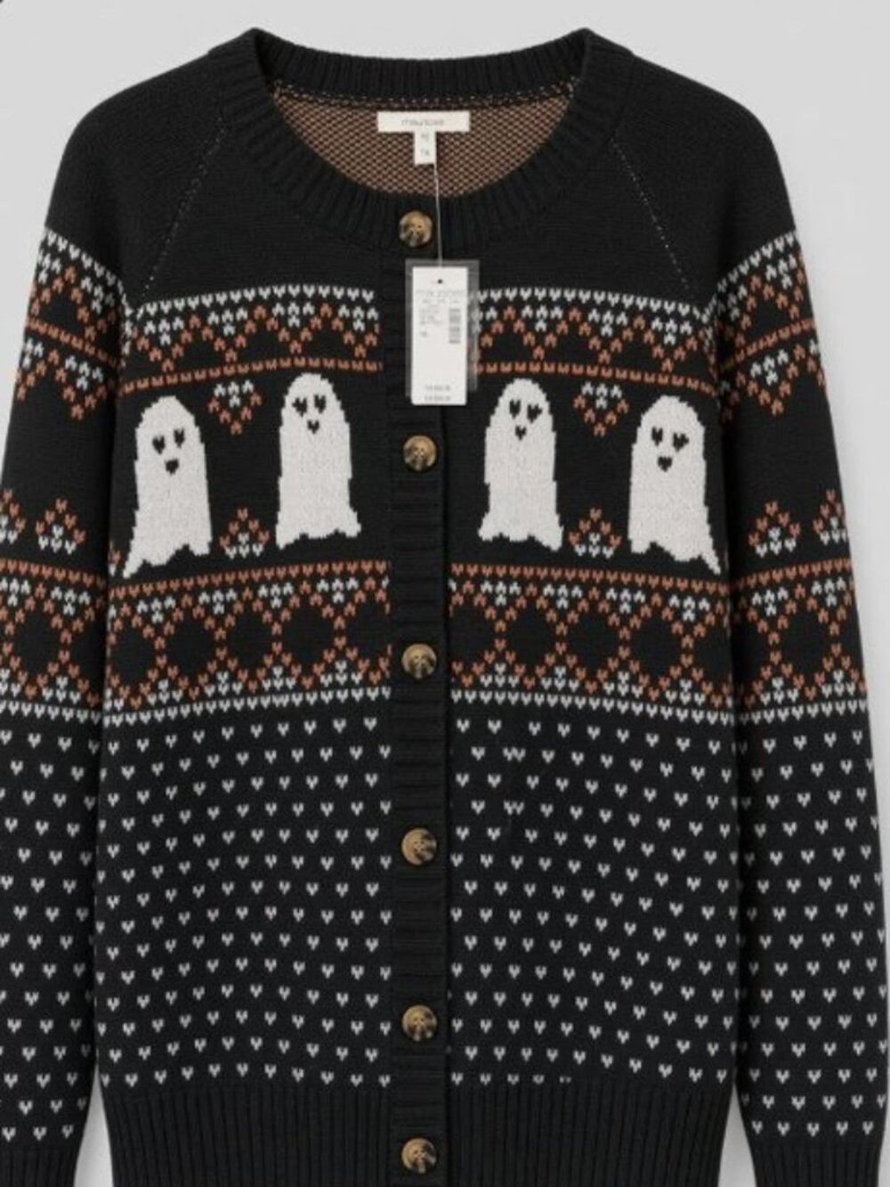 Maurices Ghost Fair Isle Cardigan 1X NWT